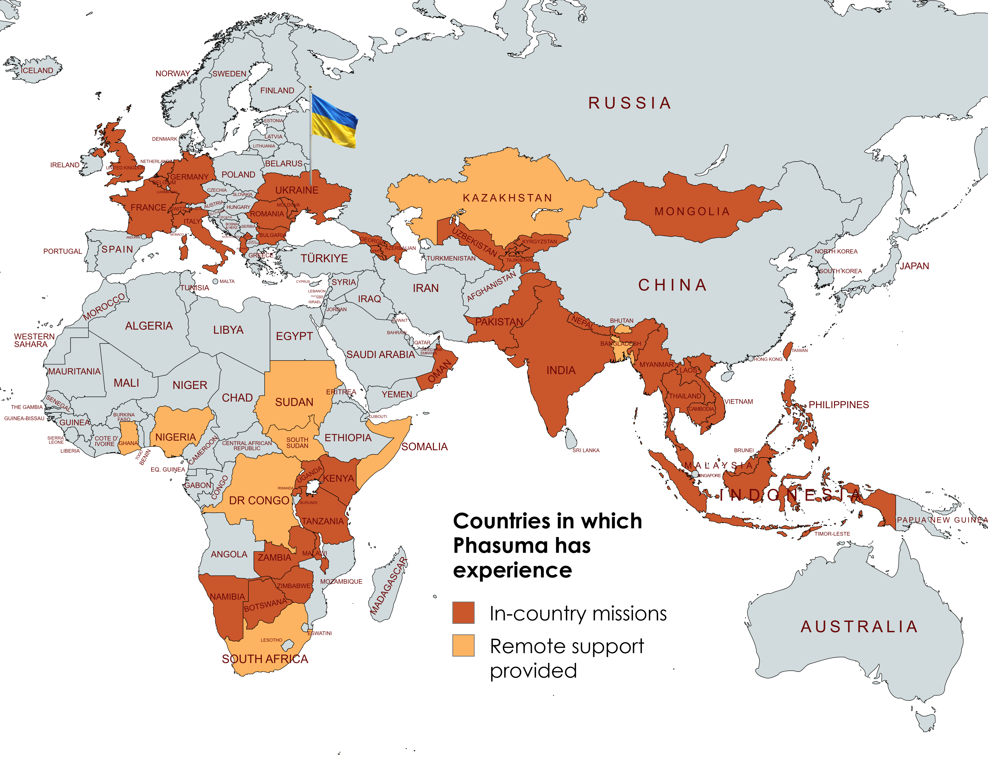 Countries where Phasuma has experience